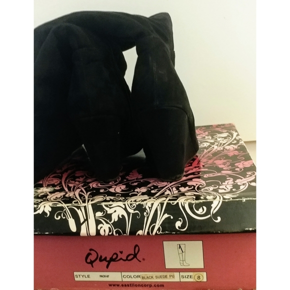 Faux Suede Over The Knee Wedged Boot - Picture 7 of 9